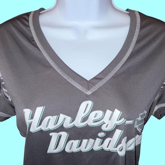 Harley-Davidson Jersey Gray Stretch Twin Cities Mn Size M - Picture 2 of 5